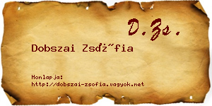 Dobszai Zsófia névjegykártya