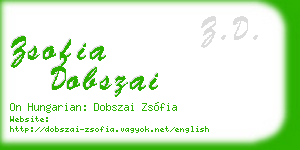 zsofia dobszai business card